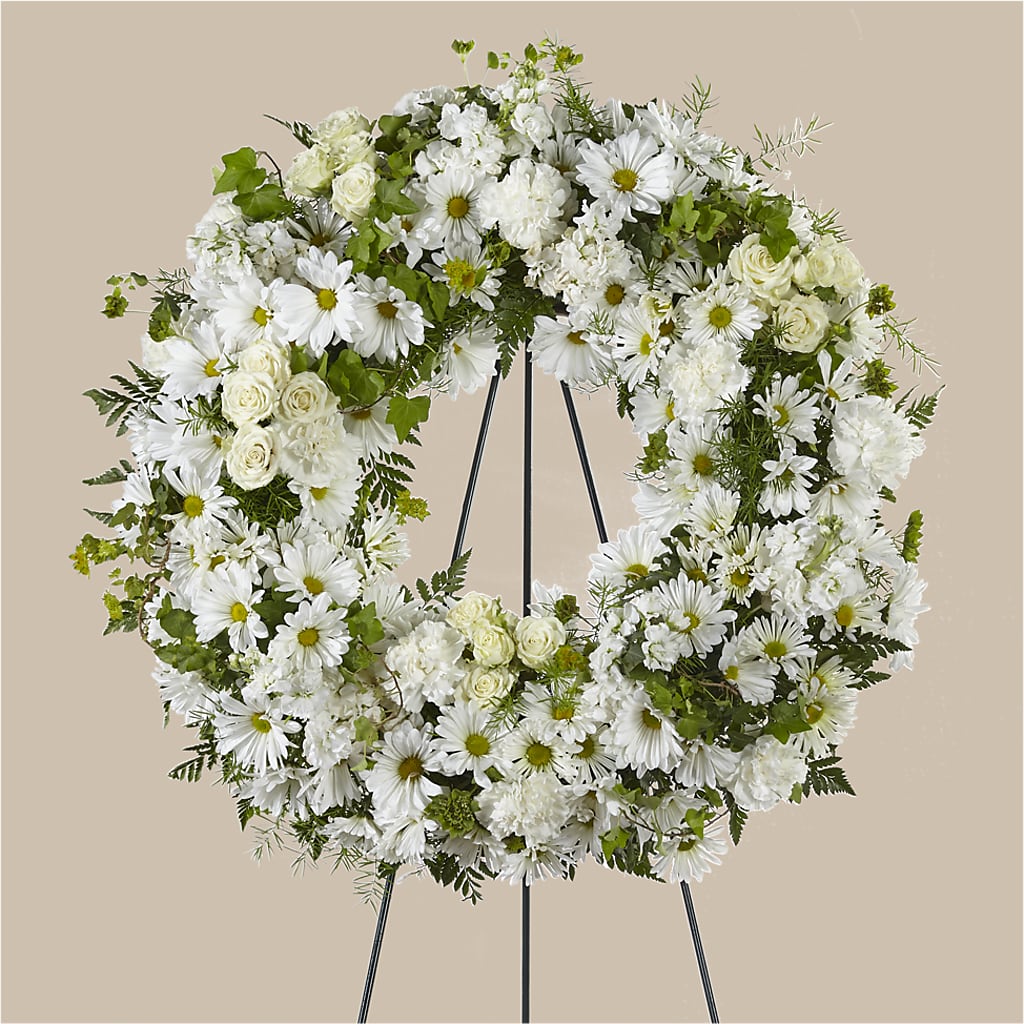 Faithful Wishes Wreath – Buckeye Flowers, Marysville OH