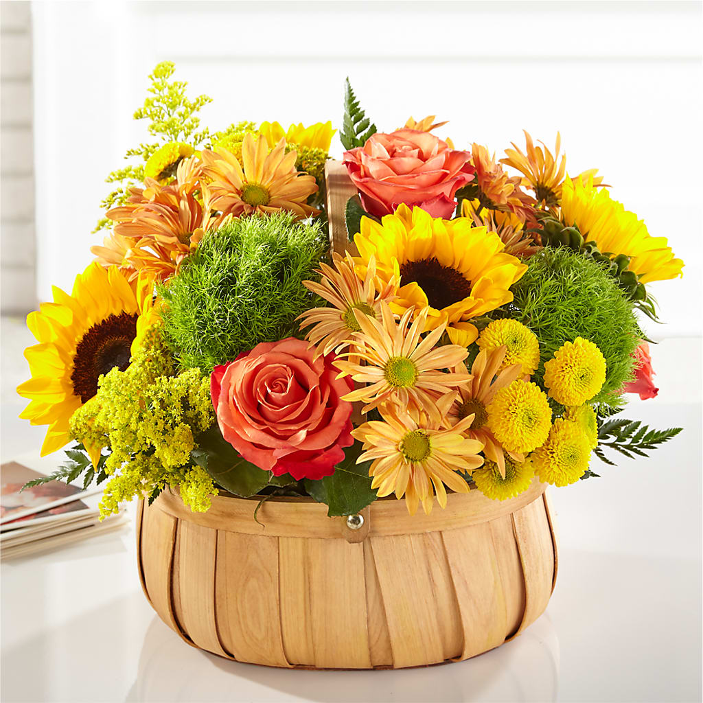 Harvest Sunflower Basket – Buckeye Flowers, Marysville OH
