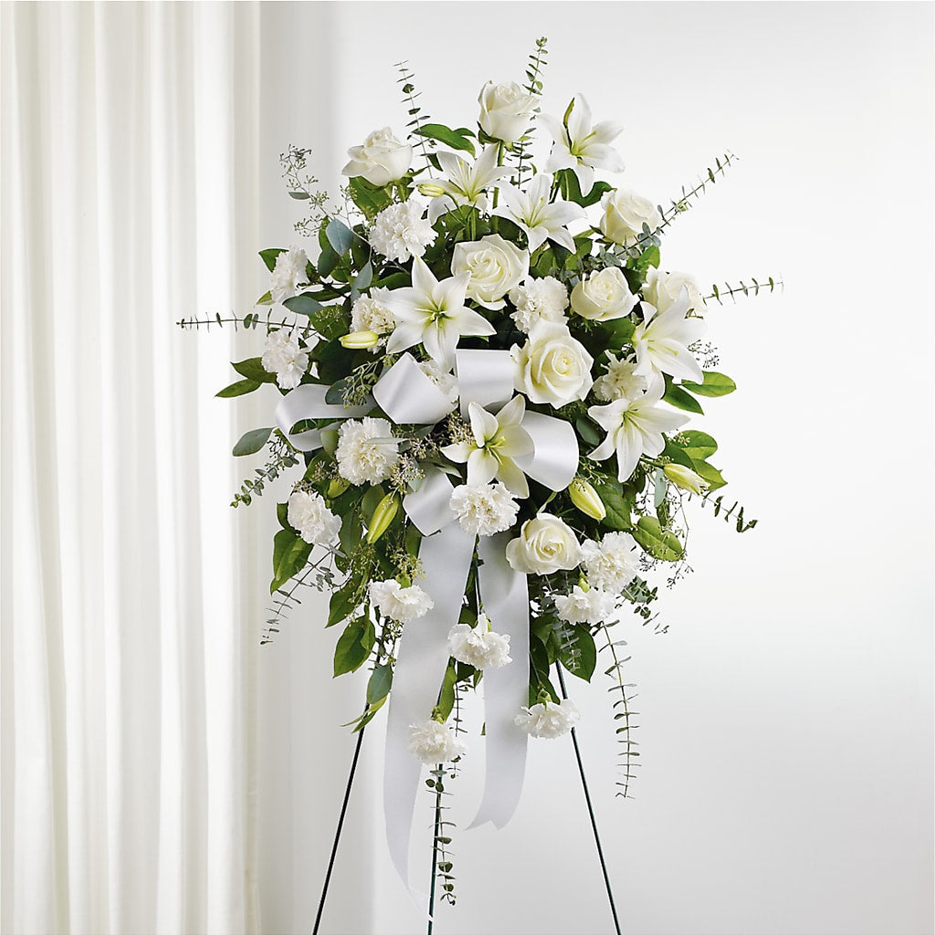 With Care Standing Spray – Buckeye Flowers, Marysville OH