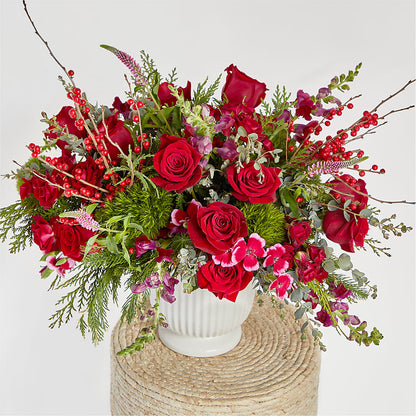 Big Red Bow Bouquet –  Buckeye Flowers, Marysville OH