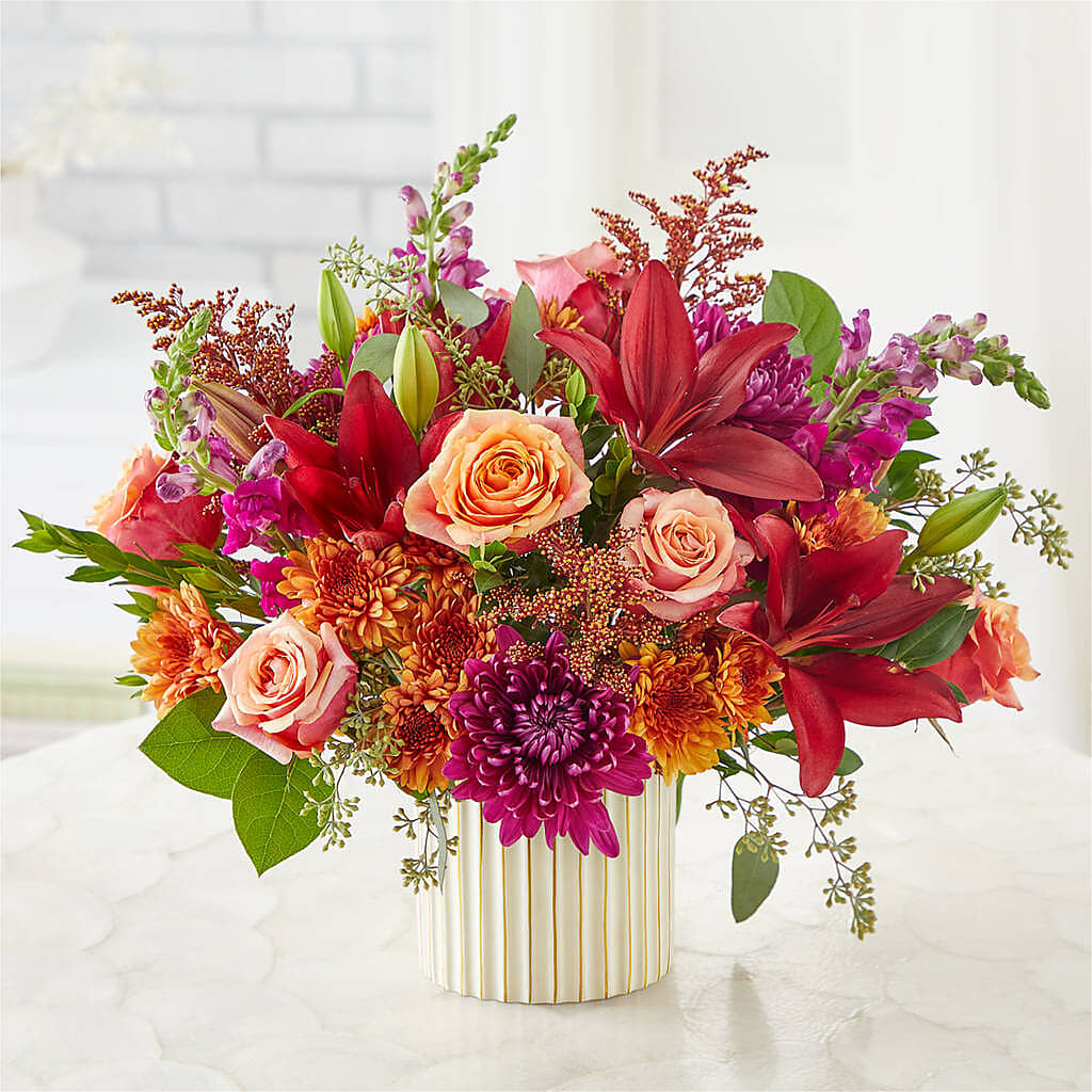 Burgundy Landscape Bouquet –  Buckeye Flowers, Marysville OH