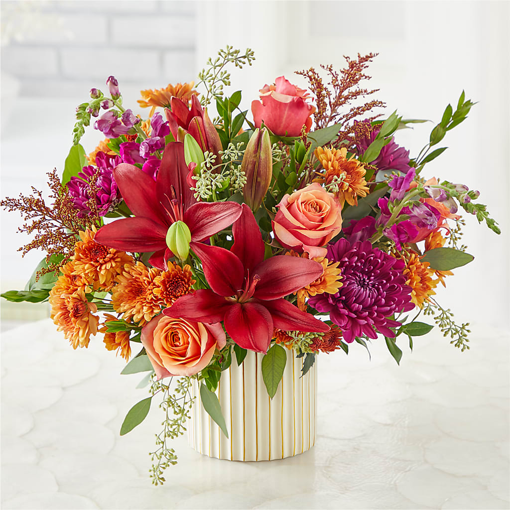 Burgundy Landscape Bouquet –  Buckeye Flowers, Marysville OH