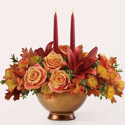 Harvest Table Centerpiece –  Buckeye Flowers, Marysville OH