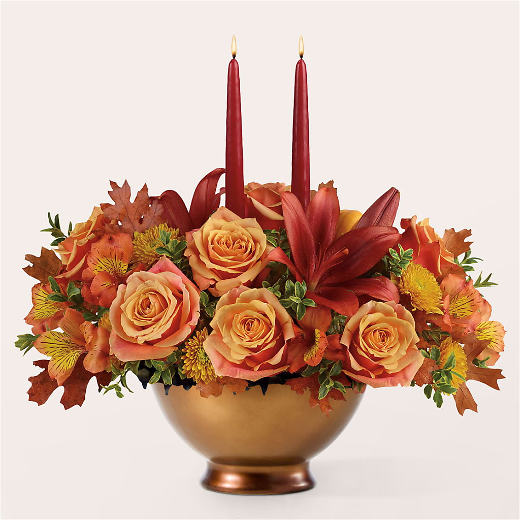Harvest Table Centerpiece –  Buckeye Flowers, Marysville OH