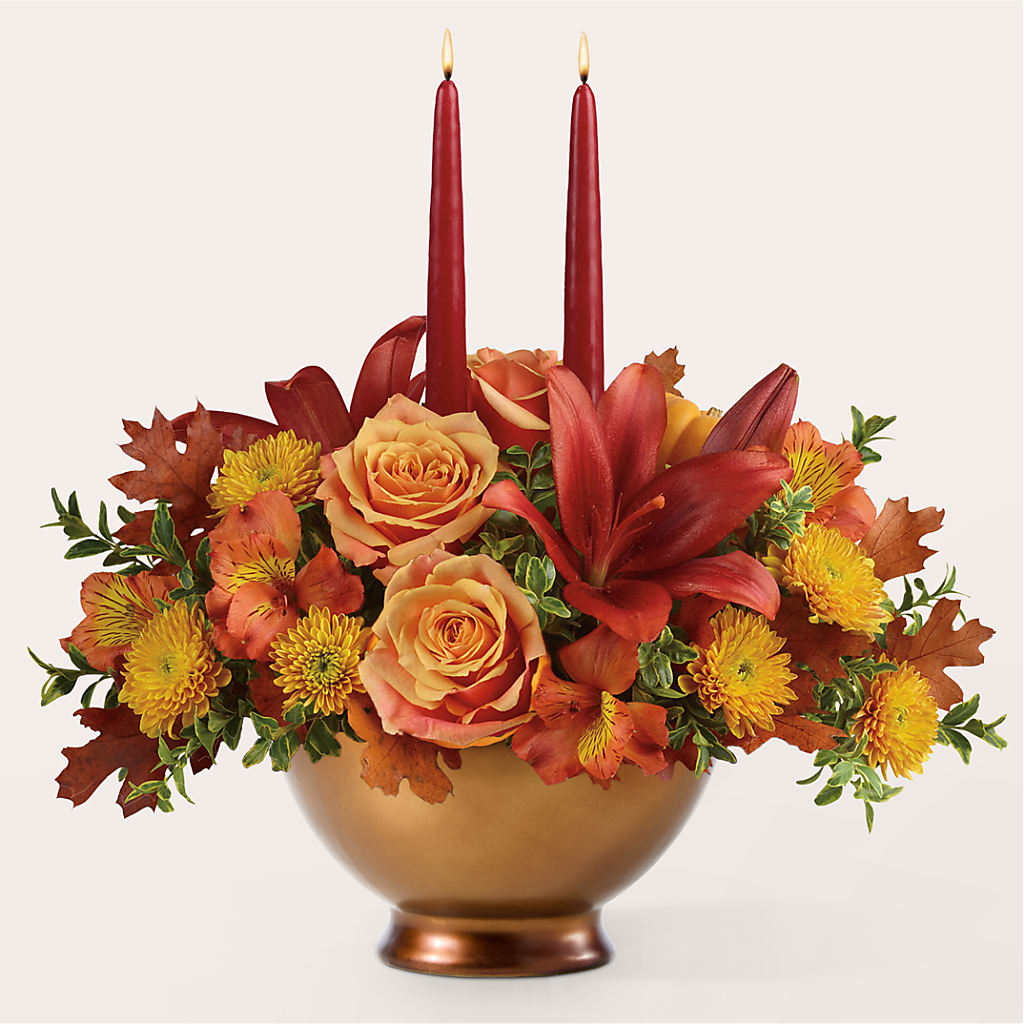 Harvest Table Centerpiece –  Buckeye Flowers, Marysville OH