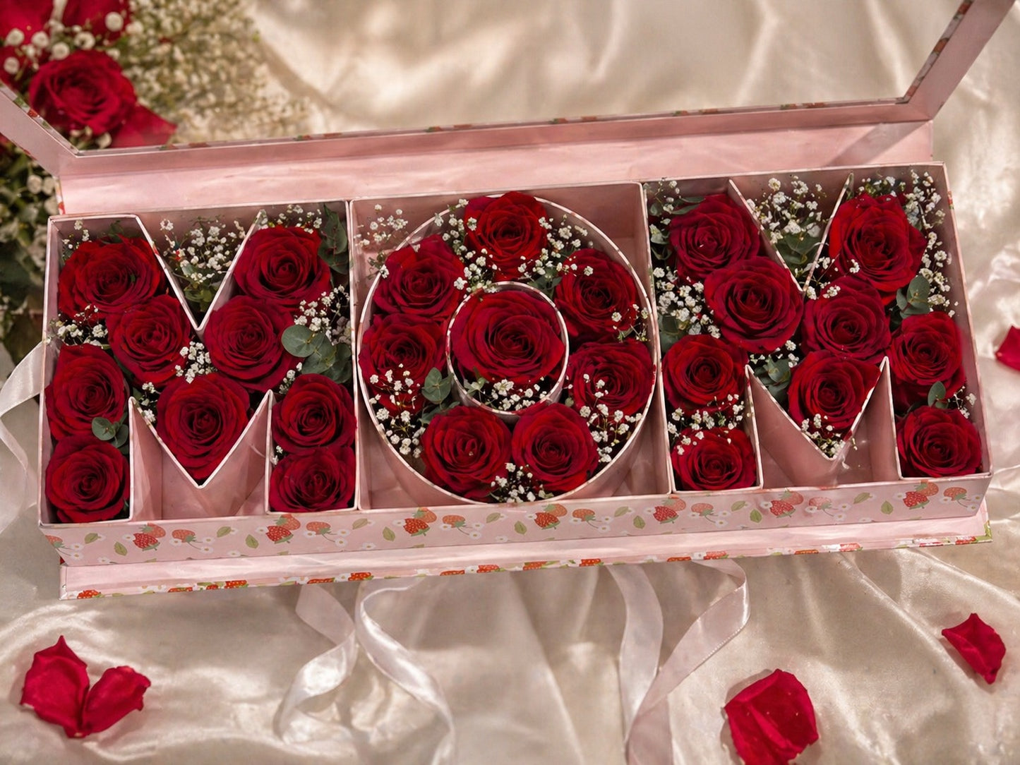 Mom rose Box - Luxury Mother's Day Floral Arrangement