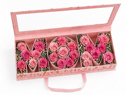 Mom rose Box PINK - Luxury Mother's Day Floral Arrangement