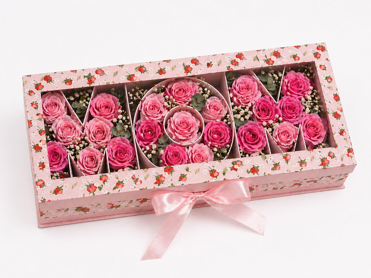 Mom rose Box PINK - Luxury Mother's Day Floral Arrangement