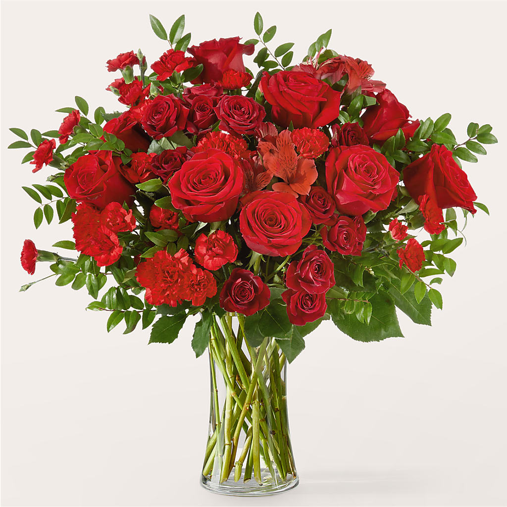 Brilliant Ruby Bouquet –  Buckeye Flowers, Marysville OH