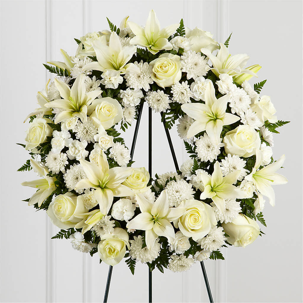 Treasured Tribute Wreath –  Buckeye Flowers, Marysville OH