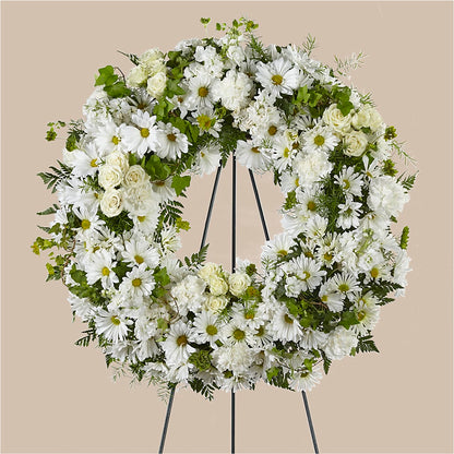 Faithful Wishes Wreath –  Buckeye Flowers, Marysville OH