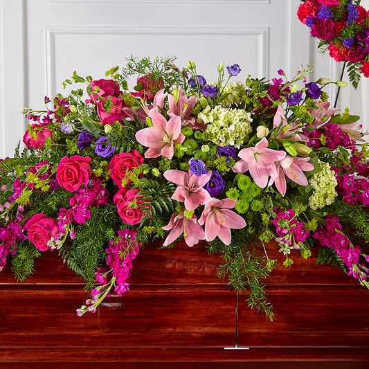 Radiant Tribute Casket Spray –  Buckeye Flowers, Marysville OH