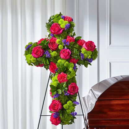 Tribute Rose Floral Cross –  Buckeye Flowers, Marysville OH