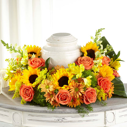 Faithful Sunflower Cremation Adornment –  Buckeye Flowers, Marysville OH