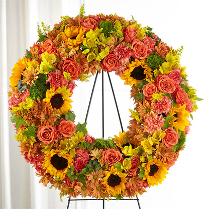 Autumnal Memories Wreath (Standard) –  Buckeye Flowers, Marysville OH