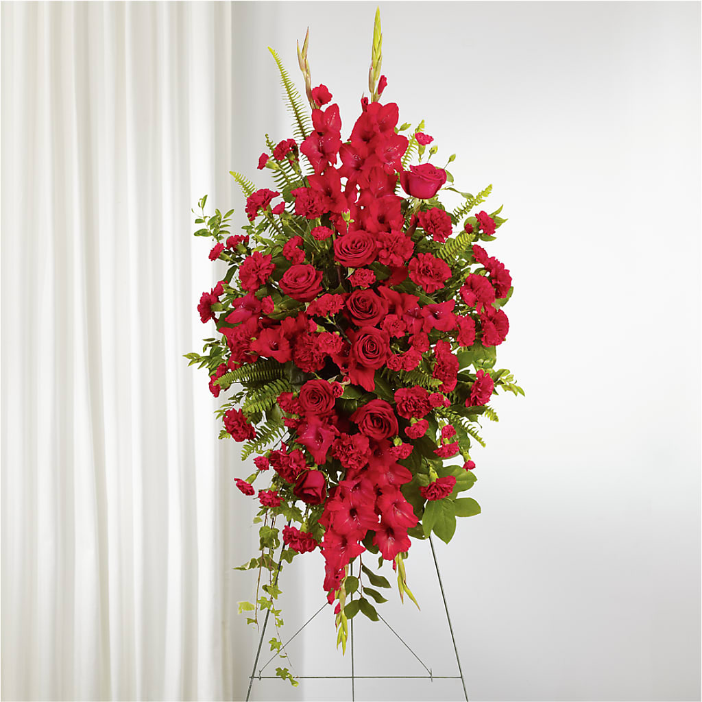 From the Heart Standing Spray –  Buckeye Flowers, Marysville OH