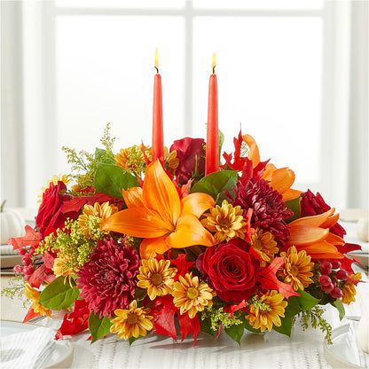 Autumn's Embrace Centerpiece –  Buckeye Flowers, Marysville OH