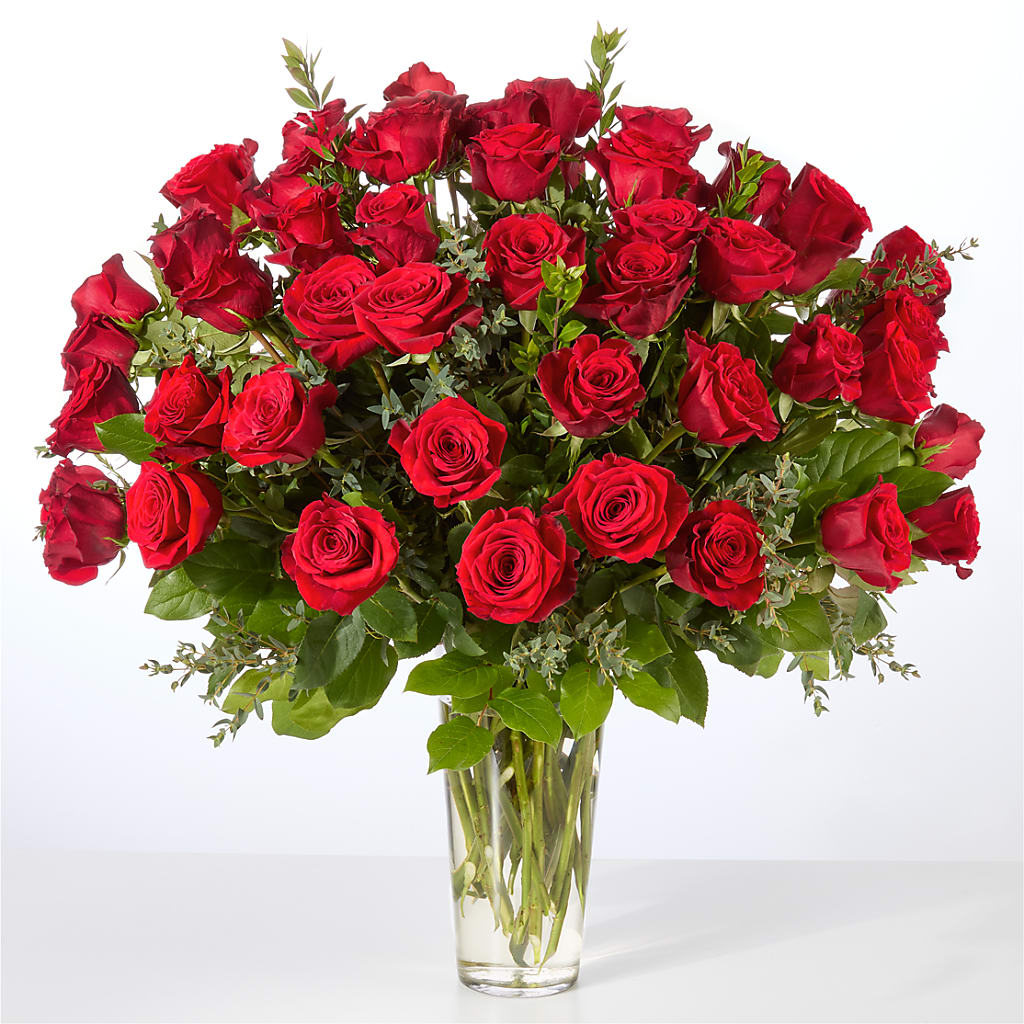 Forever Yours Fifty Stem Red Rose Bouquet –  Buckeye Flowers, Marysville OH